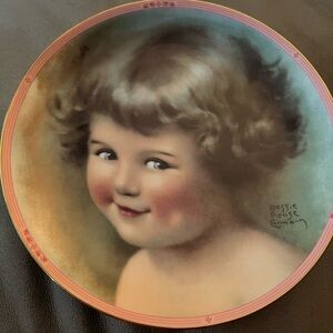 Vintage Bessie Pease Plate with Child Portrait